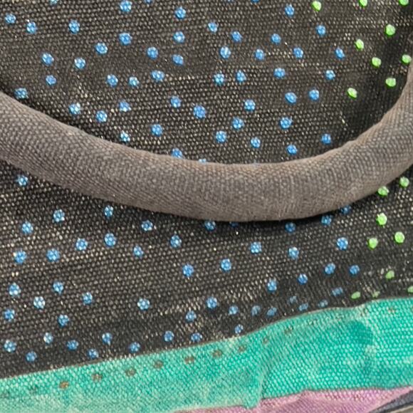 Laurel Burch Playful Dogs & Doggies Colorful Cotton Canvas Beach Bag 19 x 15 x 5 - Picture 15 of 16